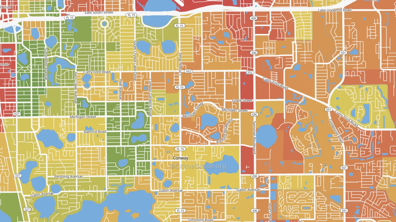 Mariners Village, Orlando, FL Map of Vandalism Rates