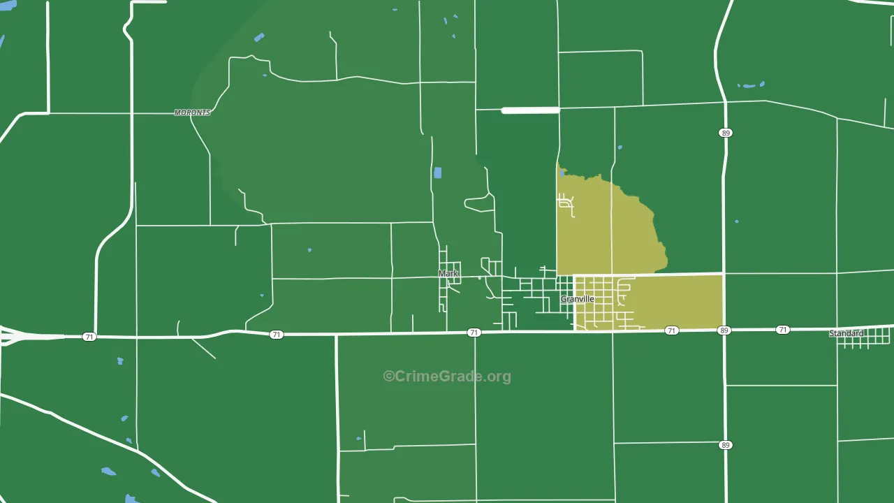 Mark, IL Map of Vandalism Rates