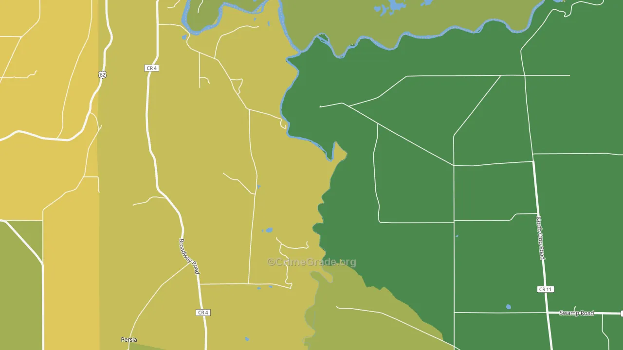 Markhams, NY Map of Vandalism Rates