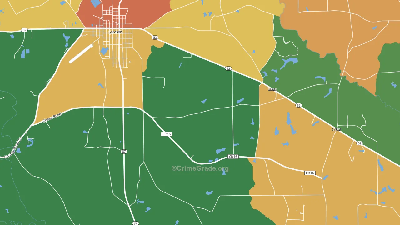 Marl, AL Map of Vandalism Rates