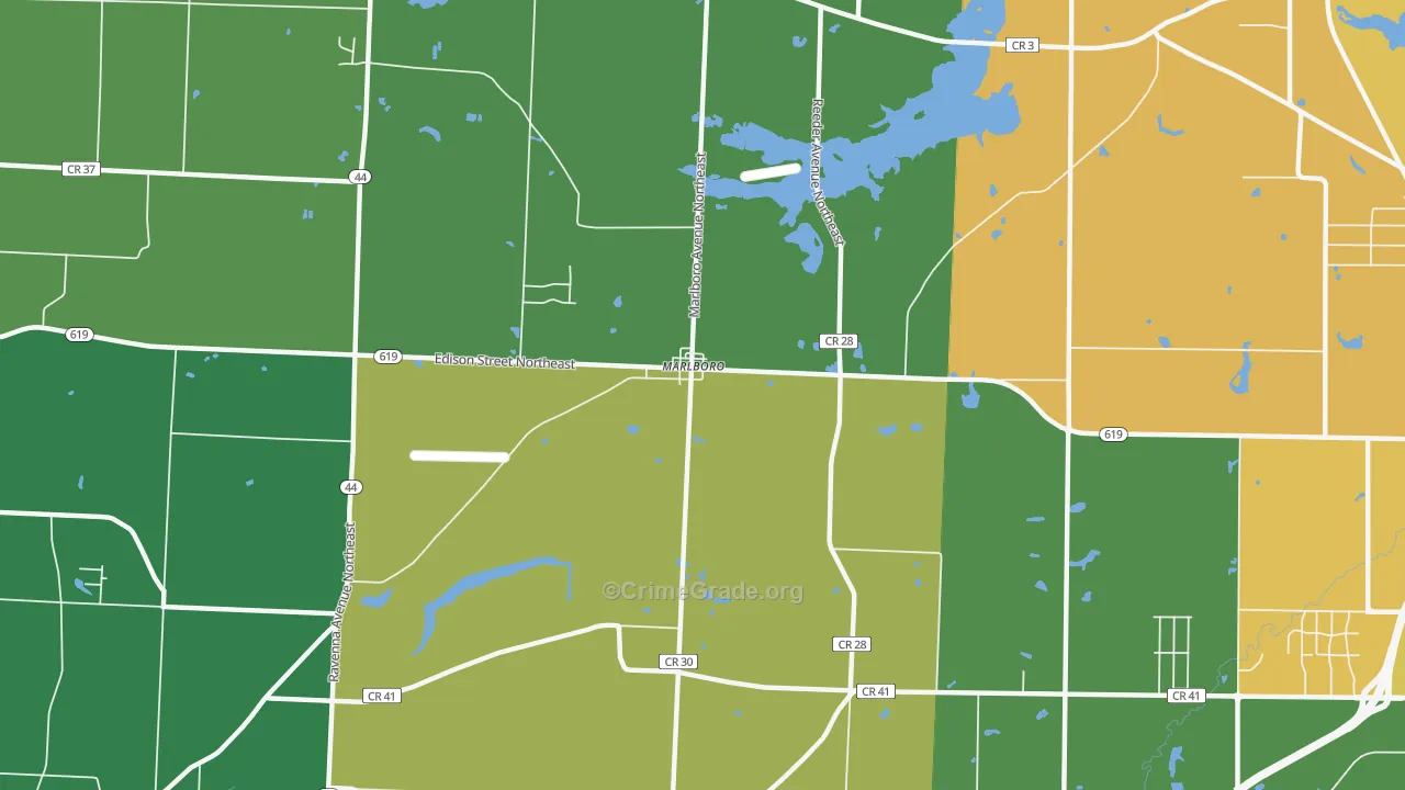 Marlboro, OH Map of Vandalism Rates