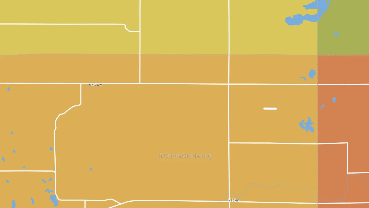 Marlow, SD Map of Vandalism Rates