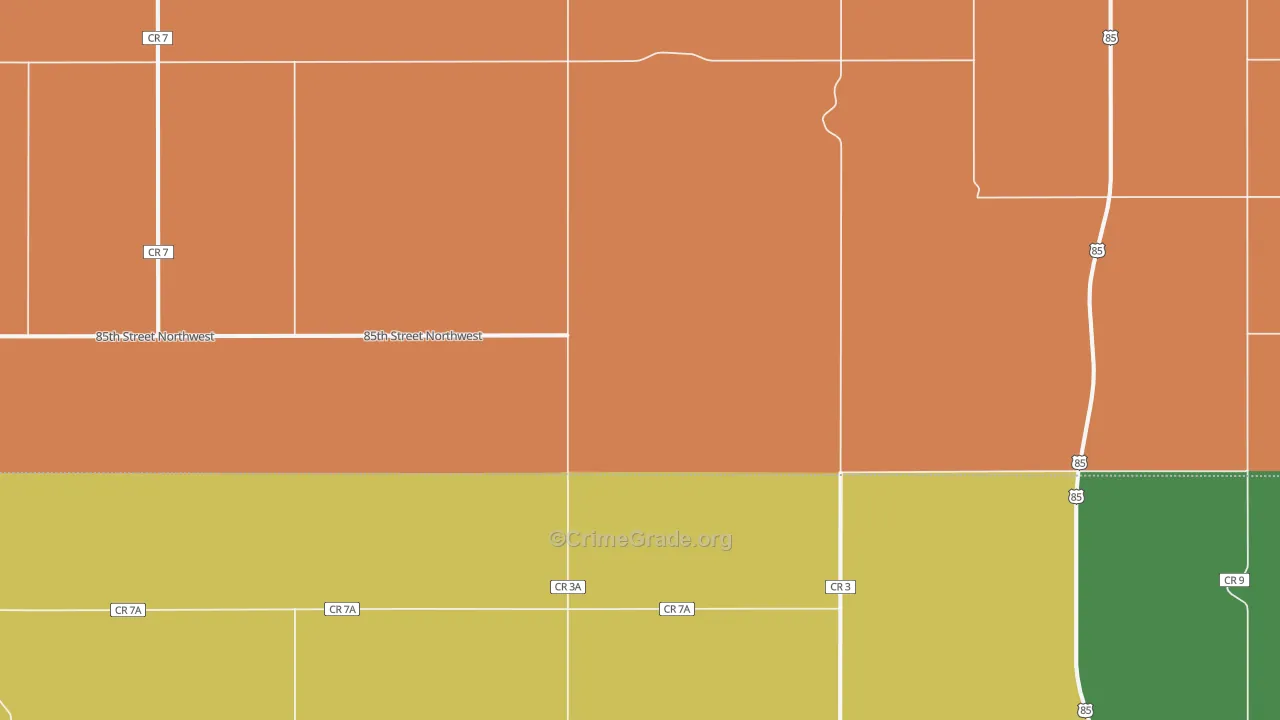 Marmon, ND Map of Vandalism Rates