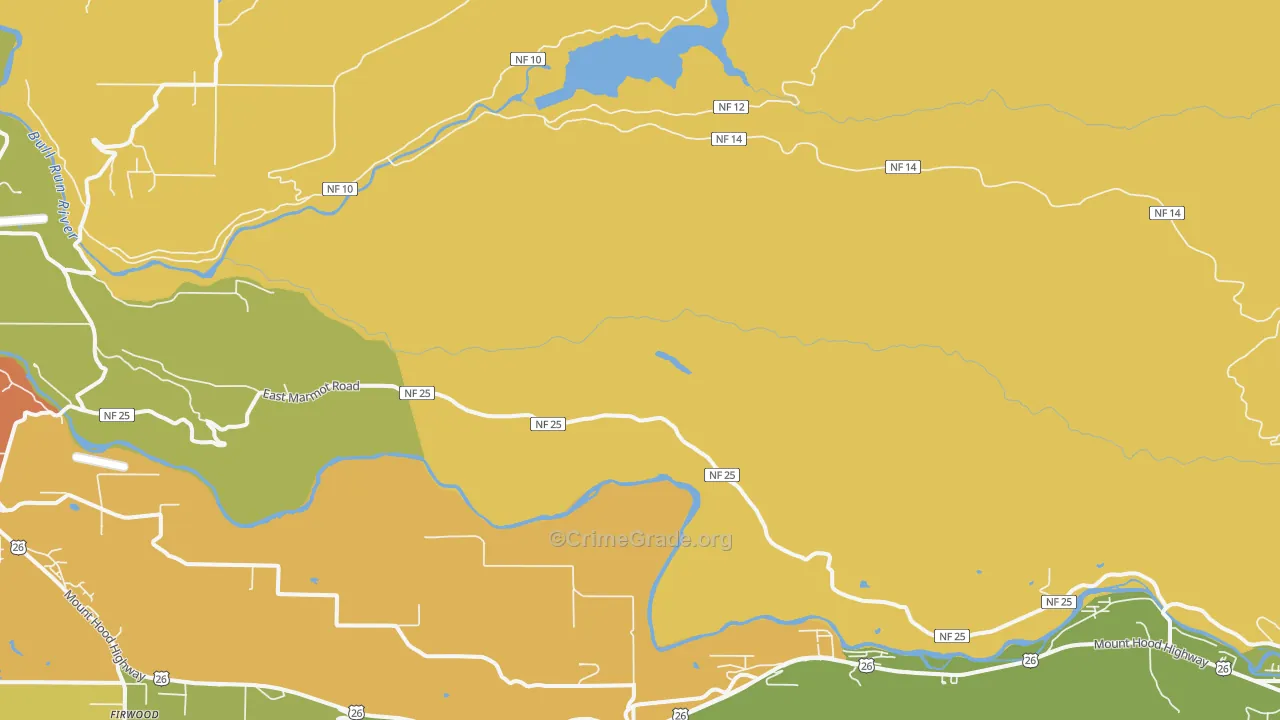 Marmot, OR Map of Vandalism Rates