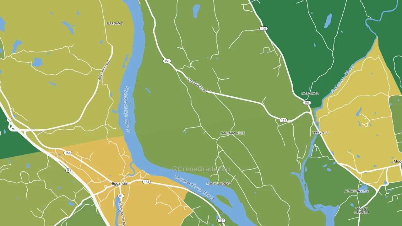 Maromas, CT Map of Vandalism Rates