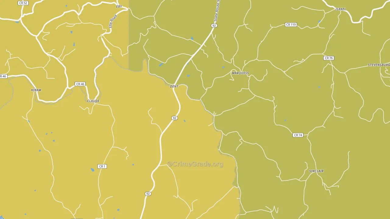 Marquess, WV Map of Vandalism Rates