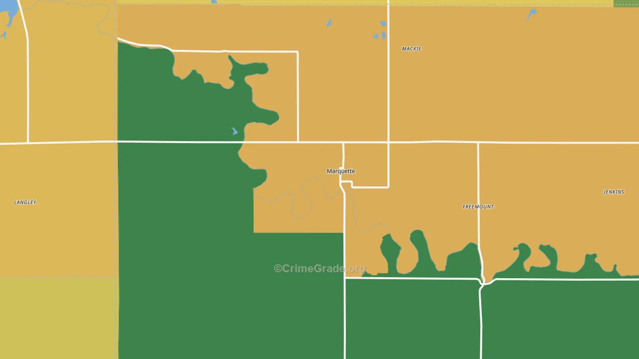 Marquette, KS Map of Vandalism Rates