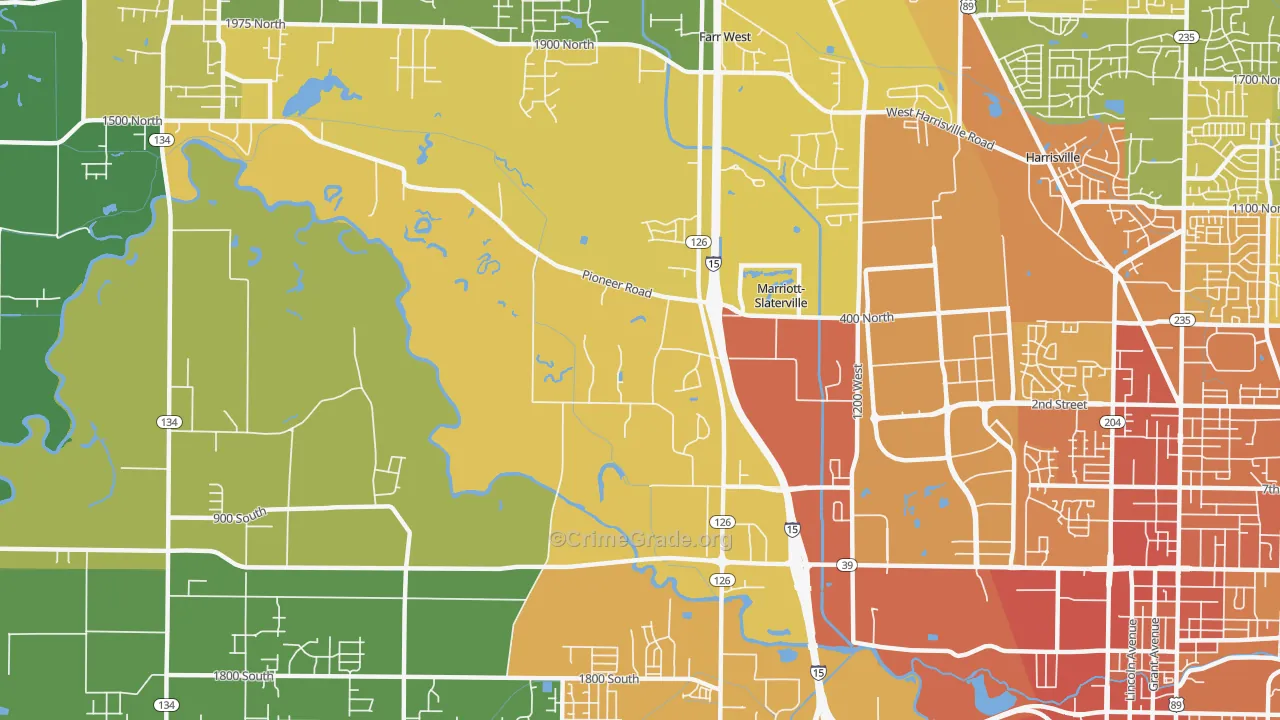 Marriott-Slaterville, UT Map of Vandalism Rates