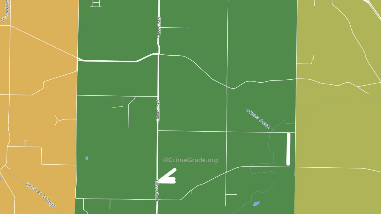 Marrs Center, IN Map of Vandalism Rates