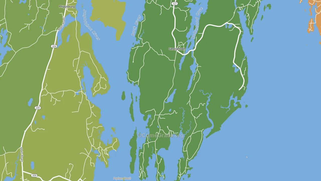 Marrtown, ME Map of Vandalism Rates