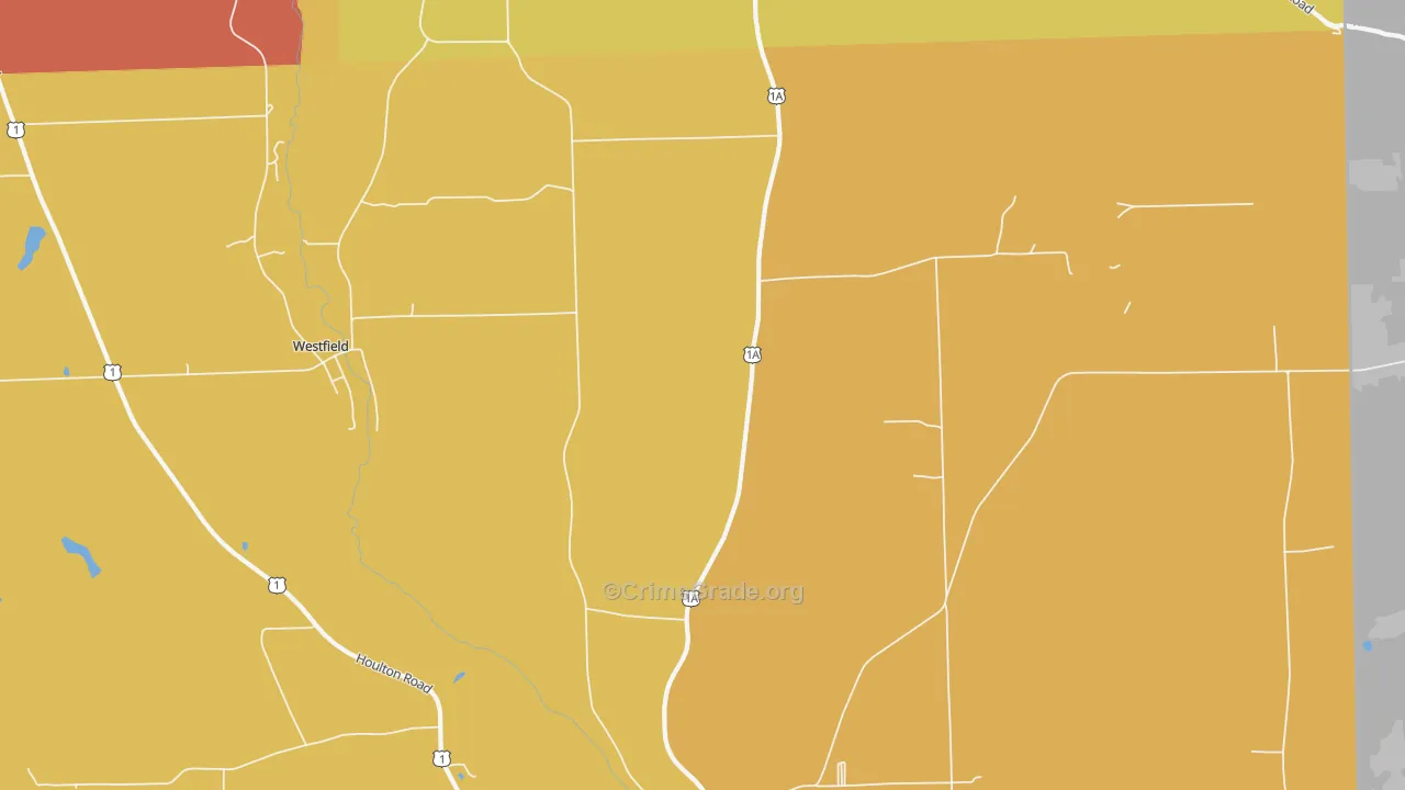 Mars Hill-Blaine, ME Map of Vandalism Rates