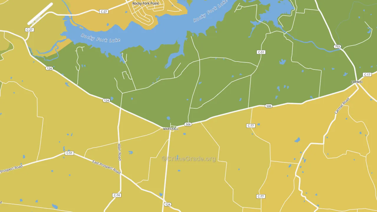 Marshall, OH Map of Vandalism Rates
