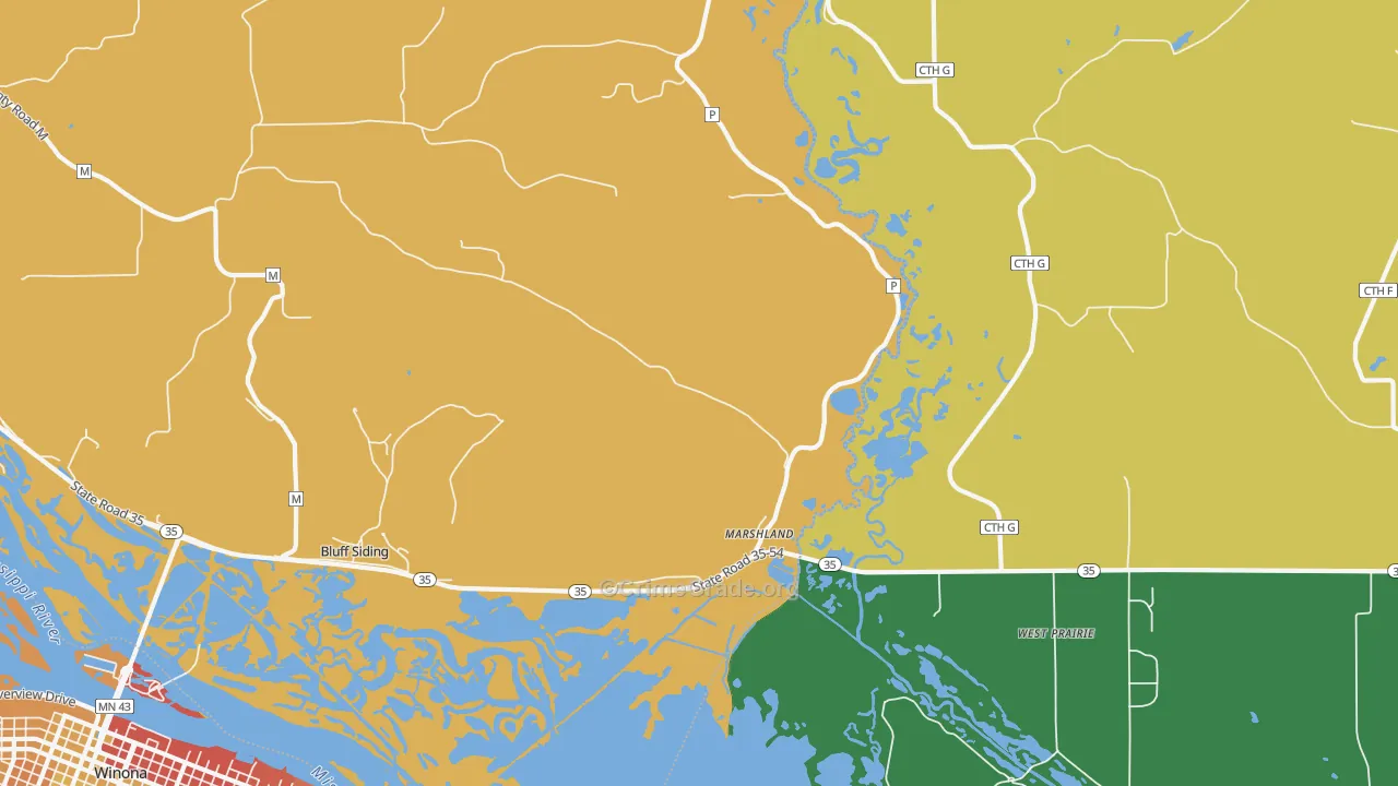 Marshland, WI Map of Vandalism Rates