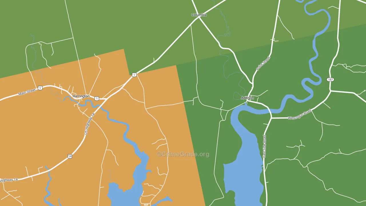 Marshville, ME Map of Vandalism Rates