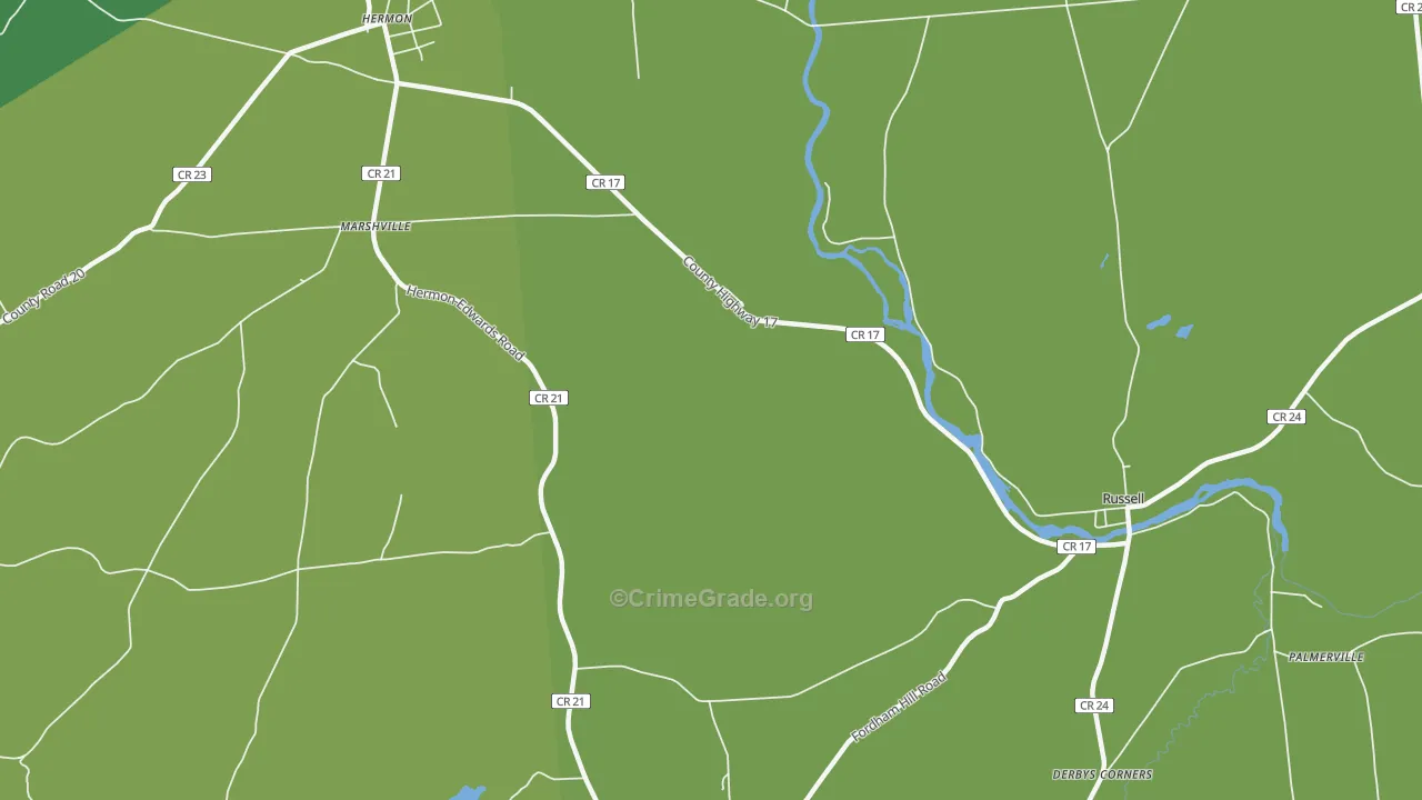 Marshville, NY Map of Vandalism Rates