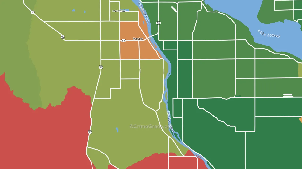 Marsing, ID Map of Vandalism Rates