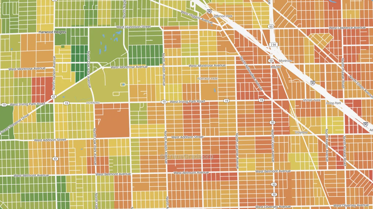 Martin Luther, Chicago, IL Map of Vandalism Rates