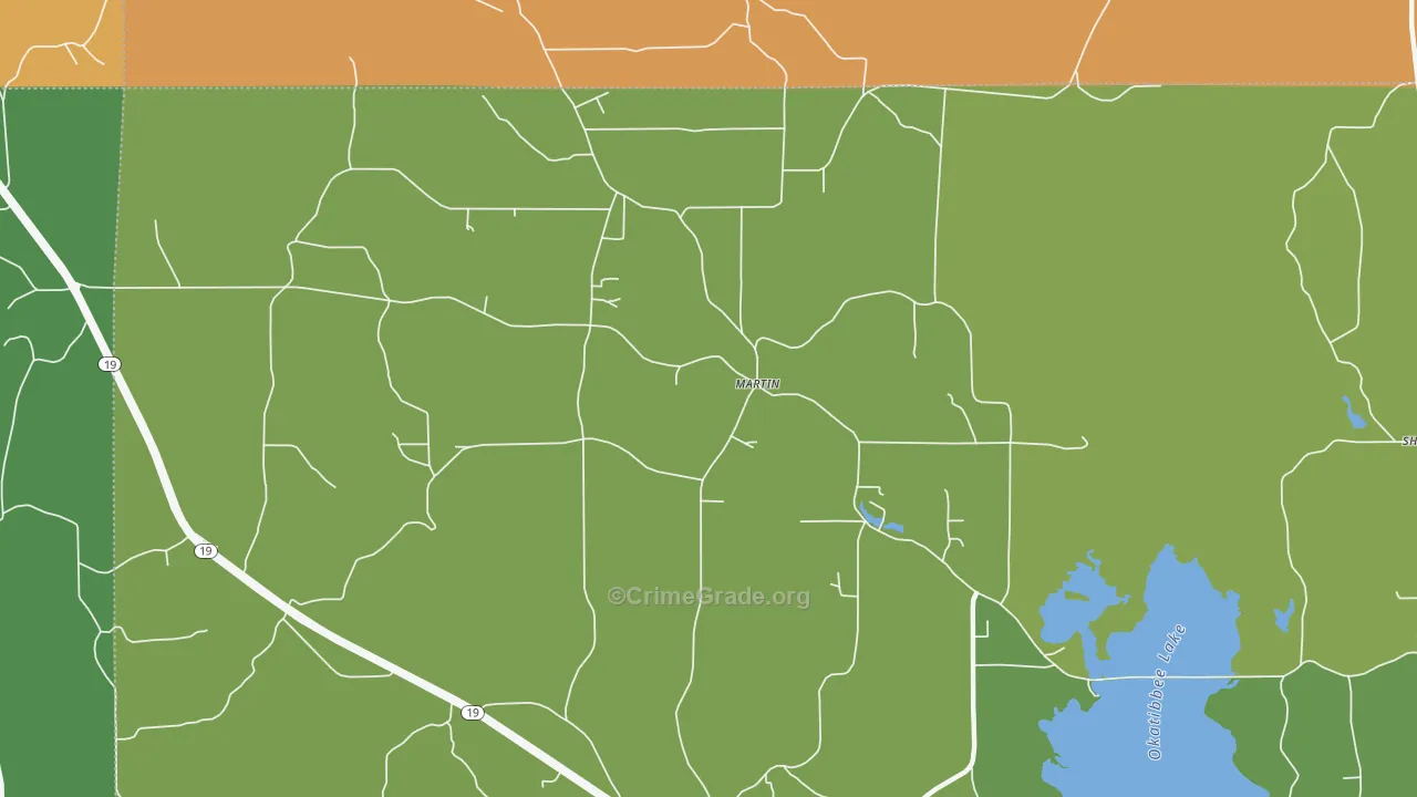 Martin, MS Map of Vandalism Rates