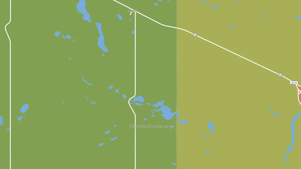 Martin, ND Map of Vandalism Rates