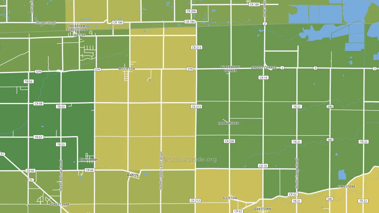 Martin, OH Map of Vandalism Rates