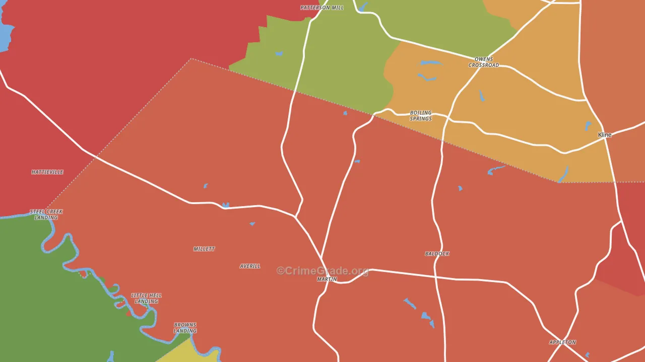 Martin, SC Map of Vandalism Rates