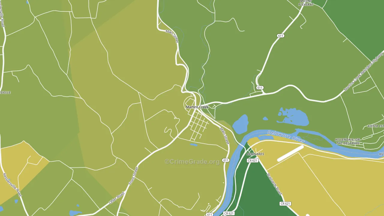 Martins Creek, PA Map of Vandalism Rates