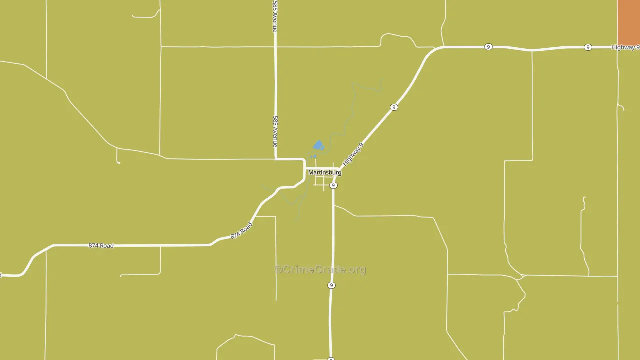 Martinsburg, NE Map of Vandalism Rates