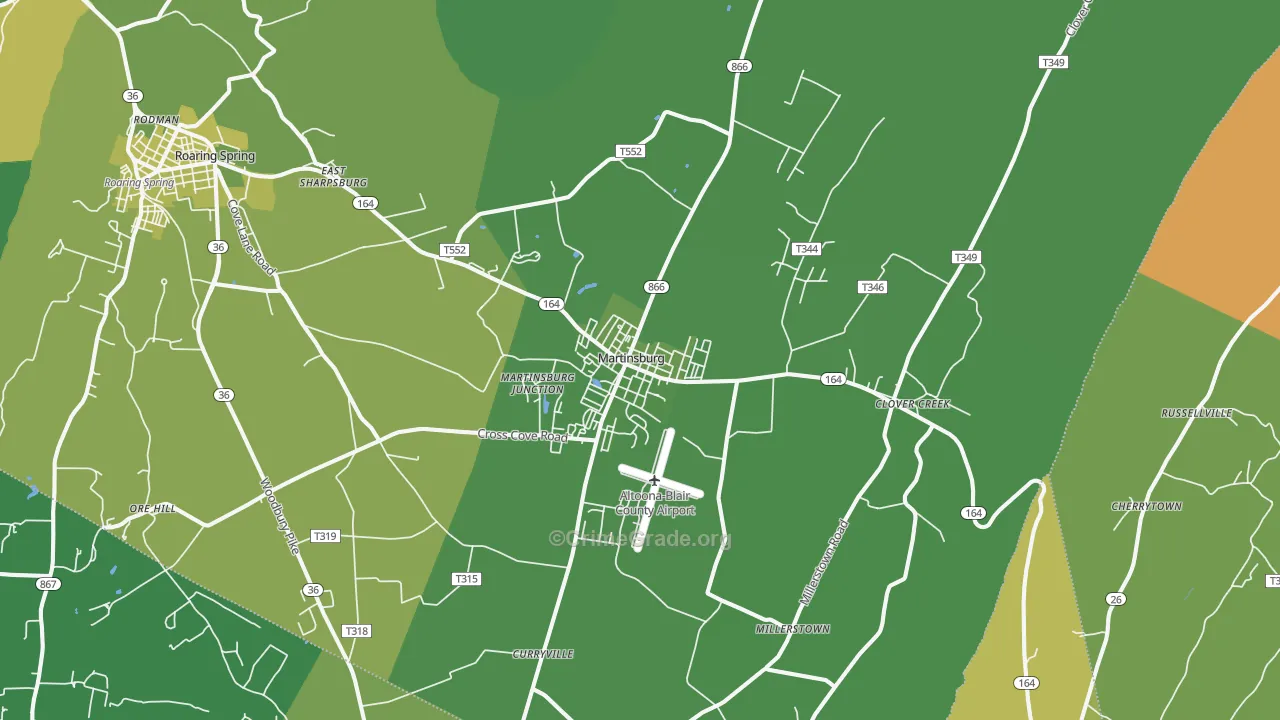 Martinsburg, PA Map of Vandalism Rates
