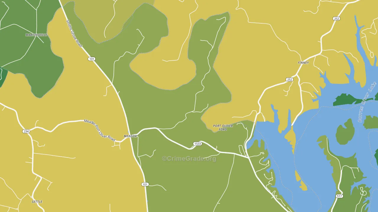 Martinsville, KY Map of Vandalism Rates