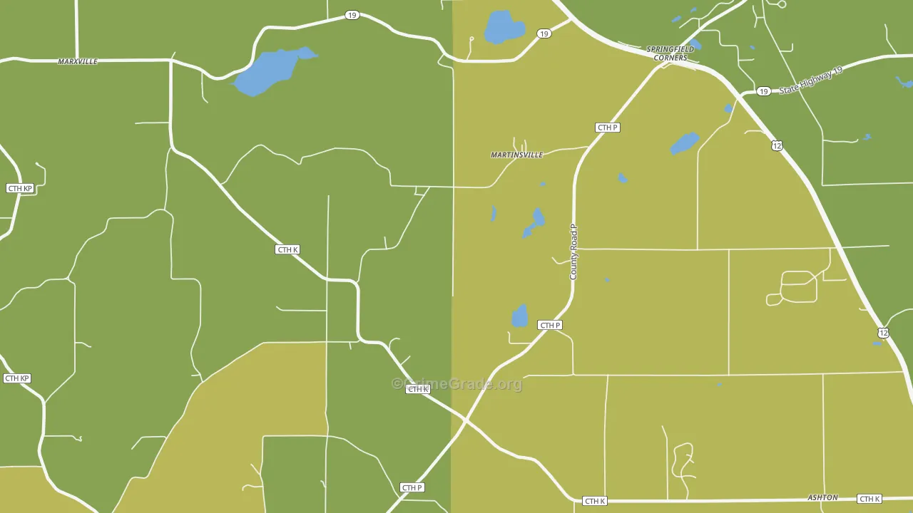 Martinsville, WI Map of Vandalism Rates