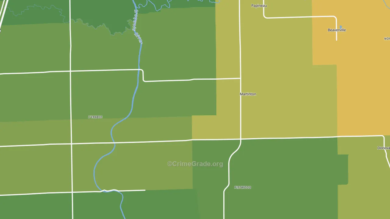Martinton, IL Map of Vandalism Rates