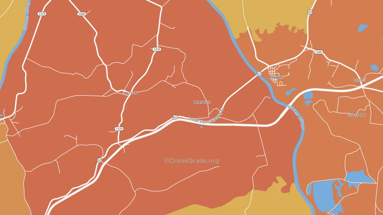 Martwick, KY Map of Vandalism Rates