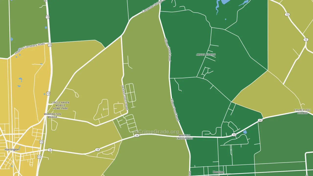 Marvels Crossroads, DE Map of Vandalism Rates