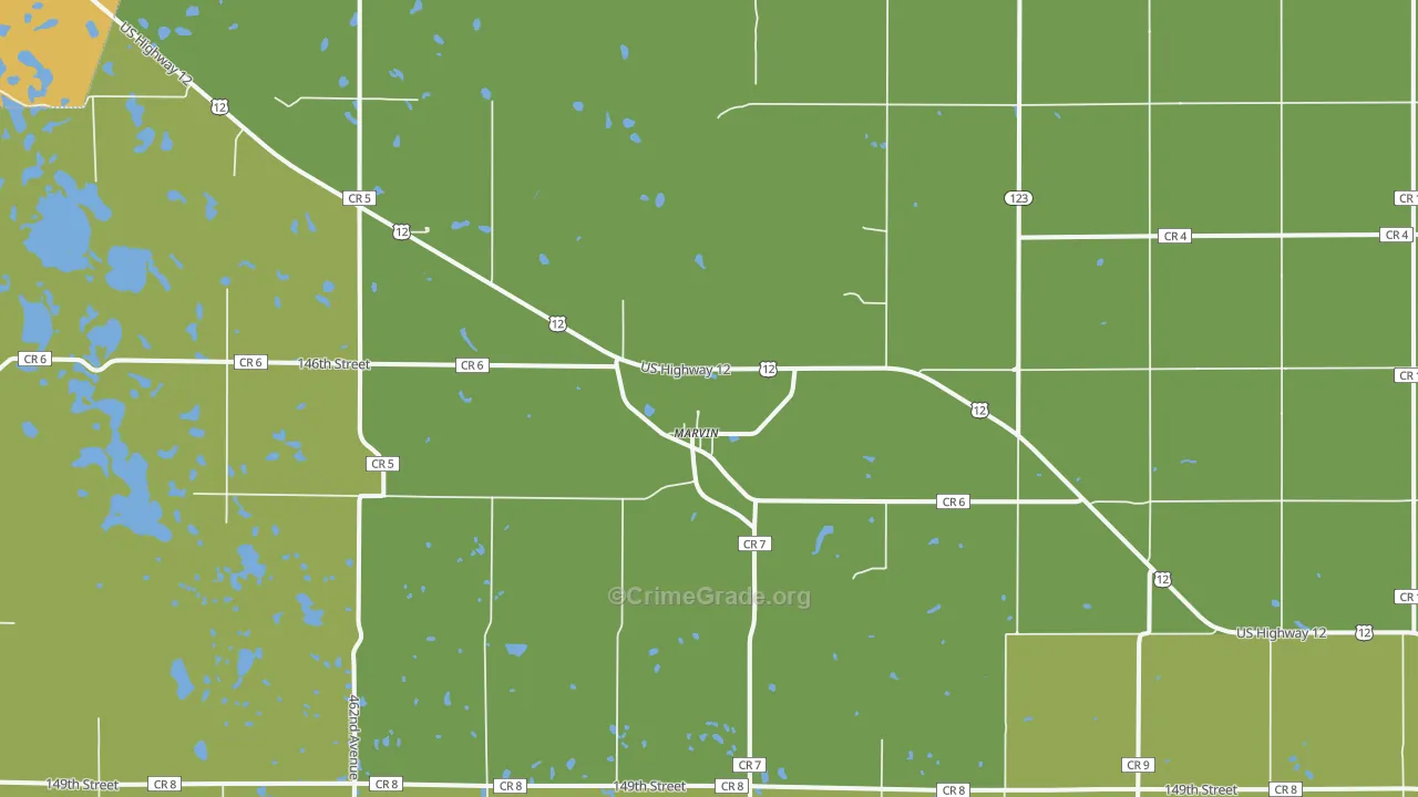 Marvin, SD Map of Vandalism Rates