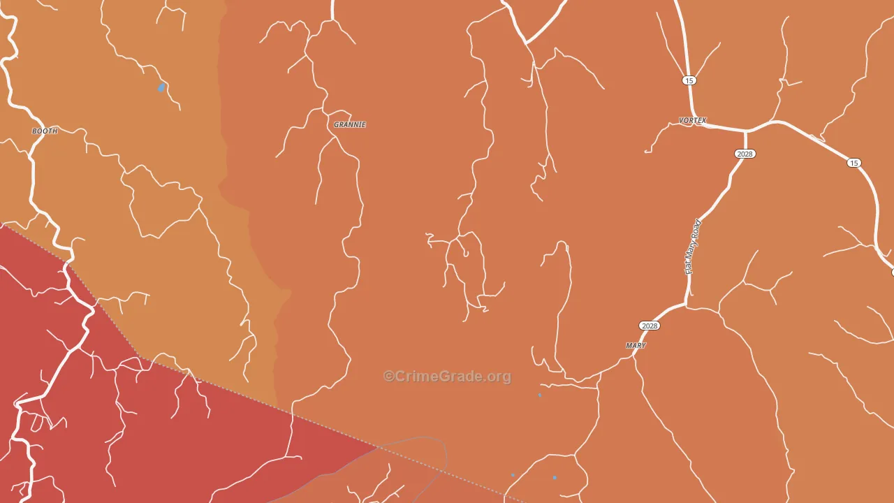 Mary, KY Map of Vandalism Rates