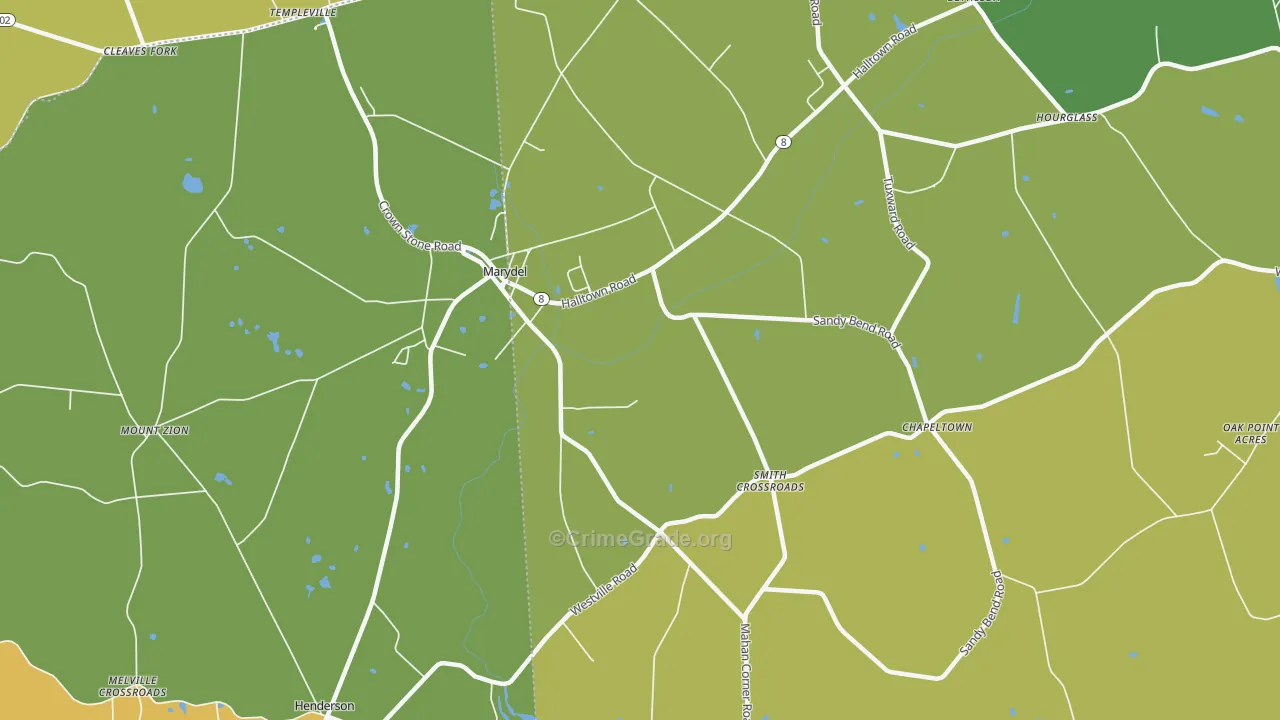 Marydel, DE Map of Vandalism Rates