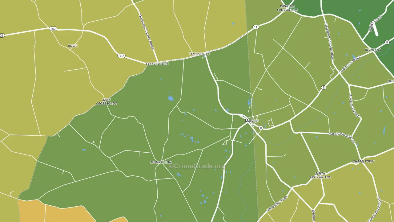 Marydel, MD Map of Vandalism Rates