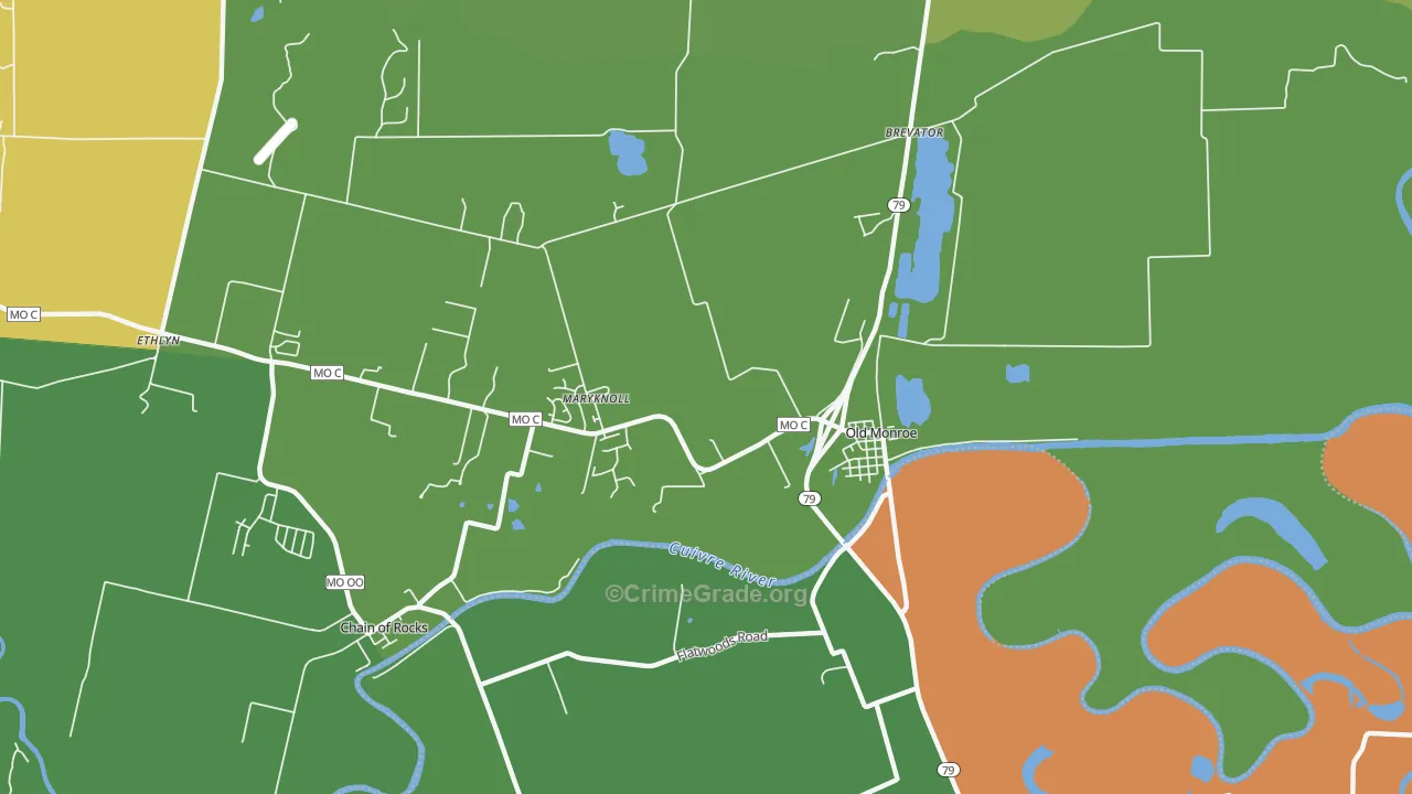 Maryknoll, MO Map of Vandalism Rates