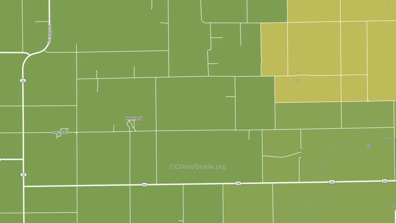 Maryland, IL Map of Vandalism Rates