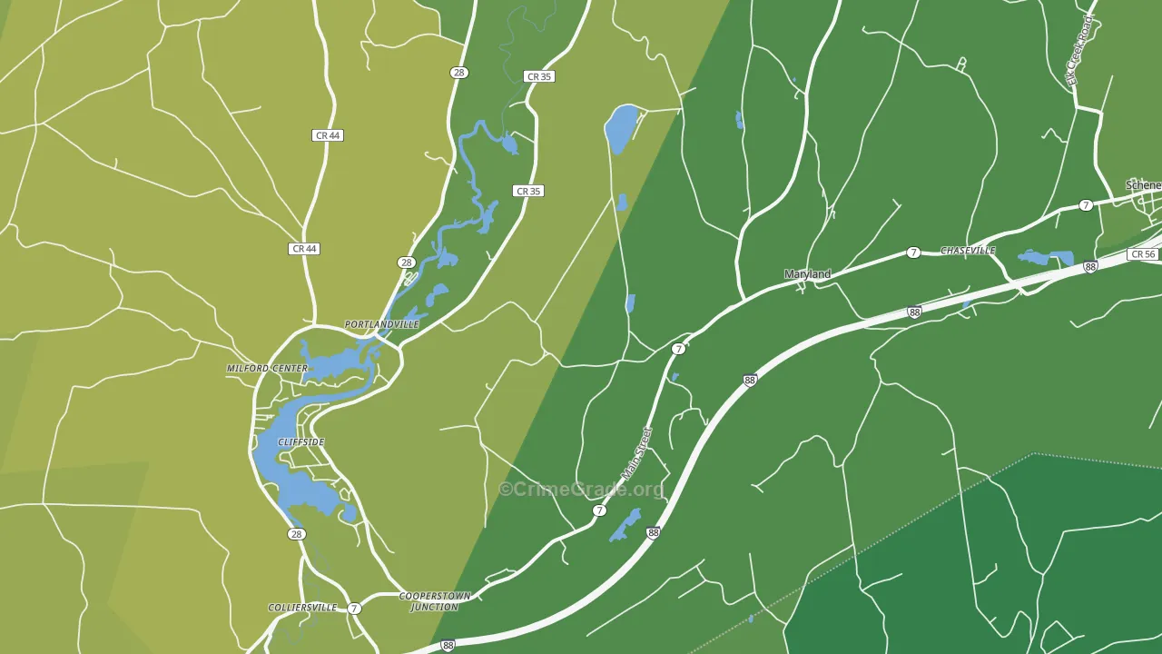 Maryland, NY Map of Vandalism Rates