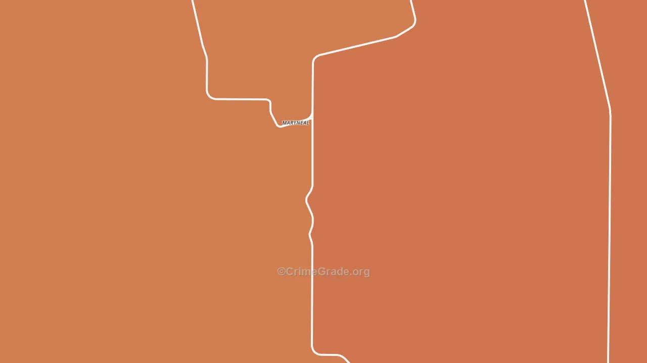 Maryneal, TX Map of Vandalism Rates