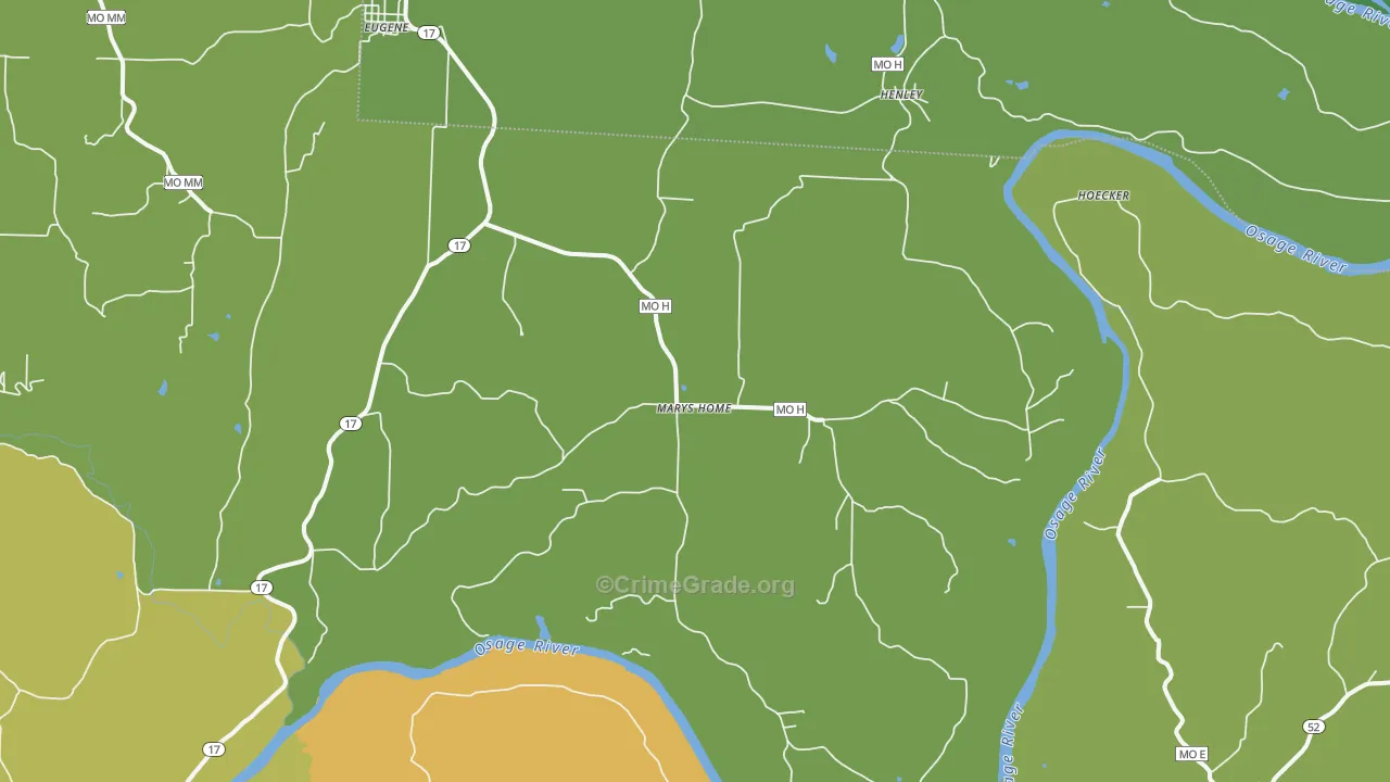 Marys Home, MO Map of Vandalism Rates