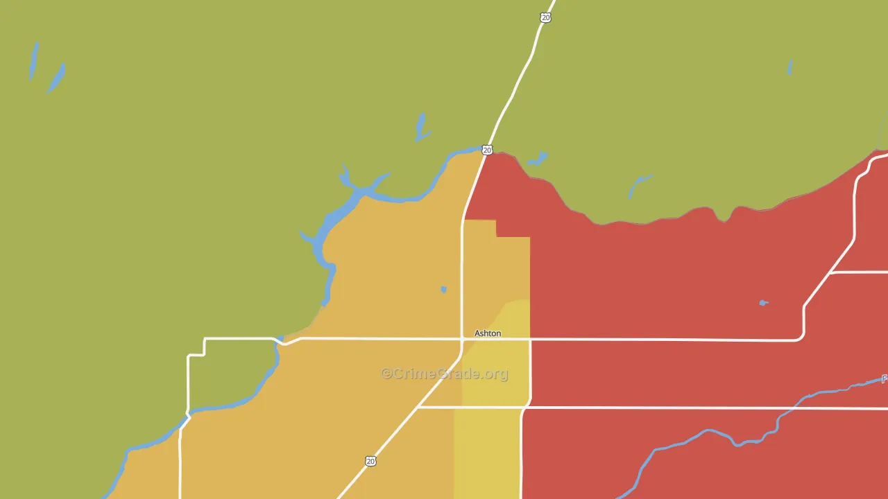 Marysville, ID Map of Vandalism Rates