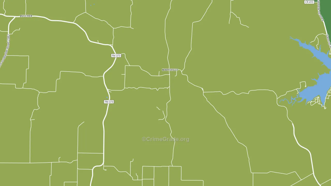 Marysville, TX Map of Vandalism Rates