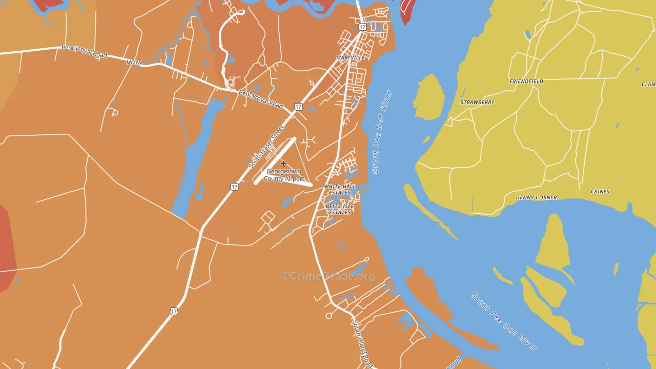 Maryville, SC Map of Vandalism Rates