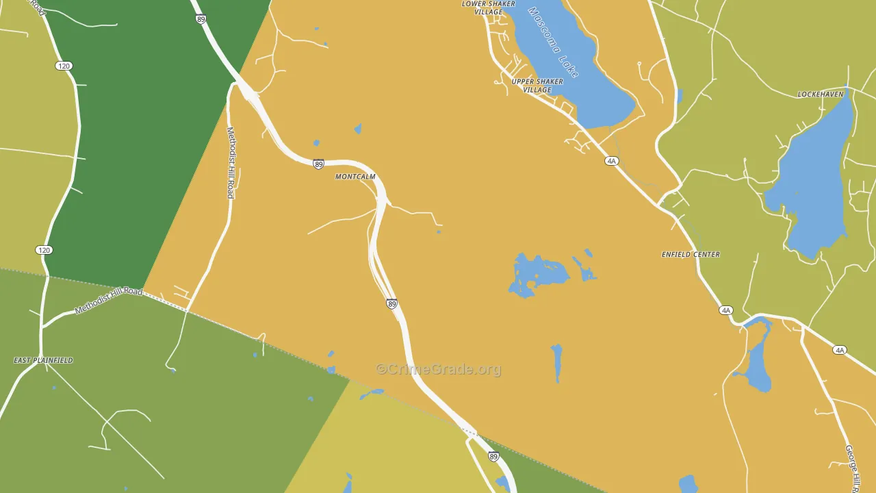 Mascoma, NH Map of Vandalism Rates