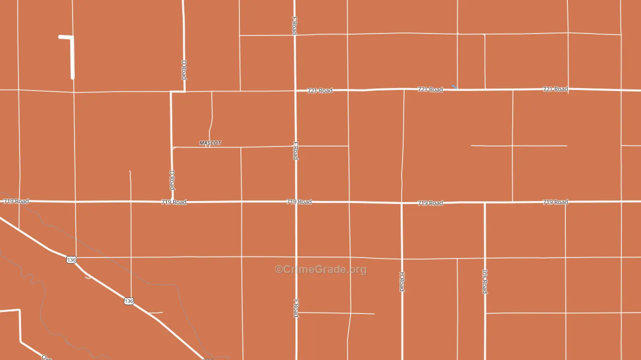 Mascot, NE Map of Vandalism Rates