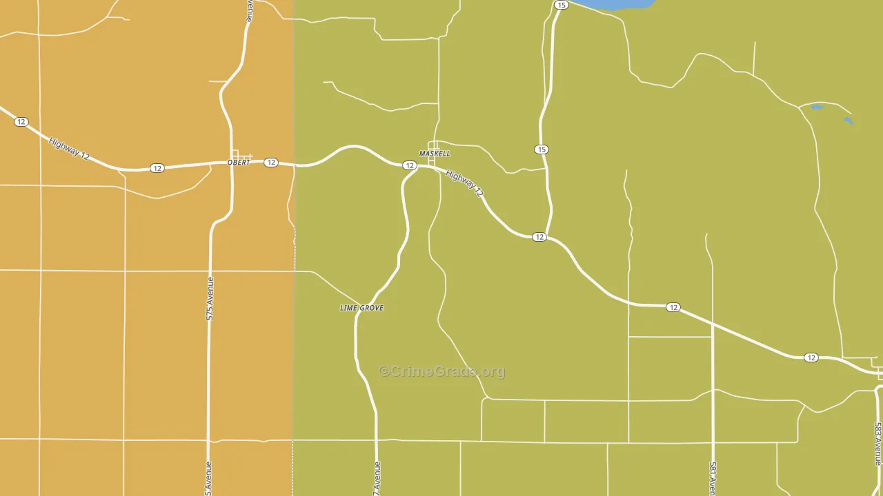 Maskell, NE Map of Vandalism Rates