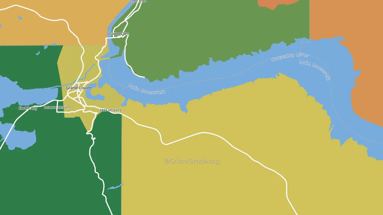 Mason City, WA Map of Vandalism Rates