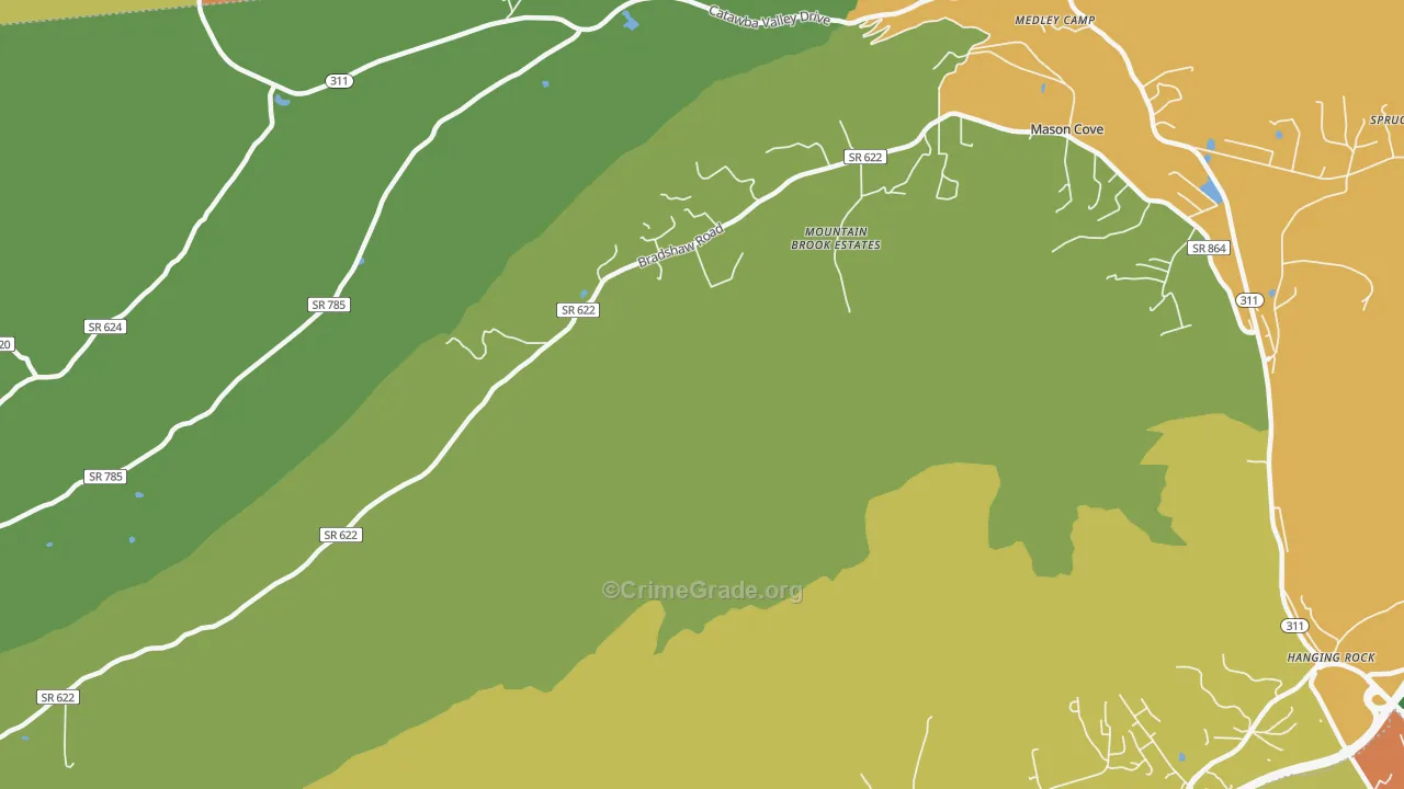 Mason Cove, VA Map of Vandalism Rates
